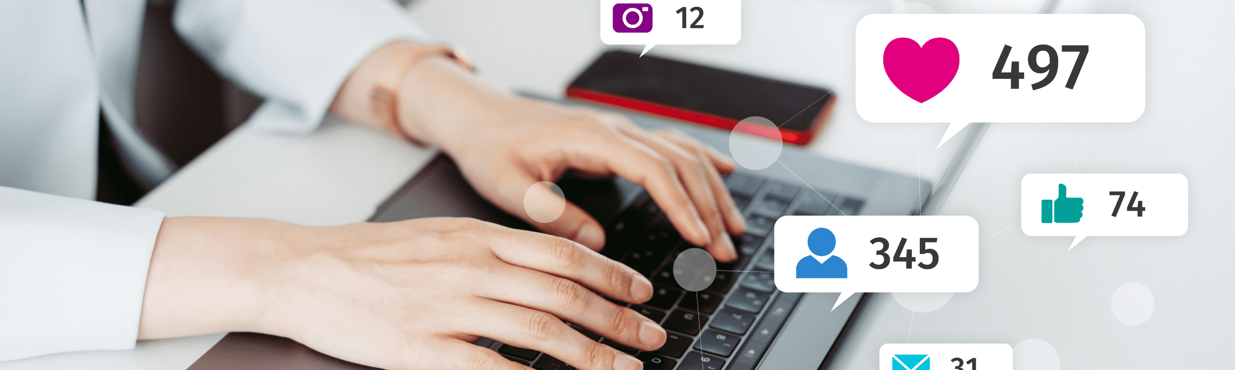 typing on keyboard